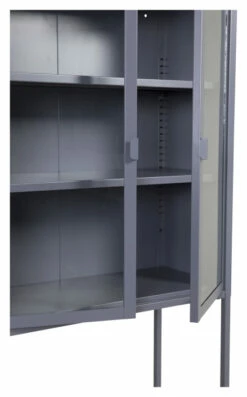 Misha Metall Bokskap, Grå -Oppbevaringsmøbler Salg 2024 venture design misha metal bogkab graa bogskabe VD00608 5 5030