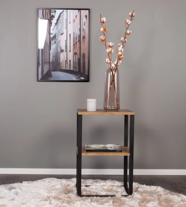 Rise Sengebord - Vintagebrun Recycled Papirtopp - Bilde 4