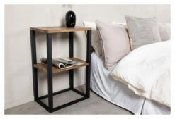 Rise Sengebord - Vintagebrun Recycled Papirtopp -Oppbevaringsmøbler Salg 2024 venture design rise sengebord vintagebrun recycled papirtop sengeborde VD00136 7ac5