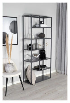 Staal, Reol, Grå Metall -Oppbevaringsmøbler Salg 2024 venture design staal reol graa metal reoler VD00258 9 14db