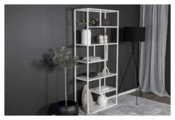 Staal, Reol, Hvit Metall -Oppbevaringsmøbler Salg 2024 venture design staal reol hvid metal reoler VD00257 5 e8ac