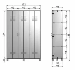VTwonen Locker Garderobeskap M/3 Låger - Hvit -Oppbevaringsmøbler Salg 2024 vtwonen locker garderobeskab m3 laager hvid garderobeskabe EE00407 3 9a17