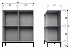 VTwonen Lower Case Hylle - Grå -Oppbevaringsmøbler Salg 2024 vtwonen lower case reol graa EE03064 9 746d