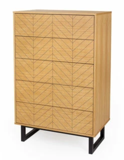 Woodman Camden Kommode - Eg/Herringbone Print, 80x48 -Oppbevaringsmøbler Salg 2024 woodman camden kommode egherringbone print 80x48 kommoder WM00237 7 e405