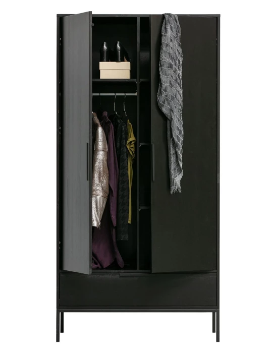 Woood Adam Garderobeskab - Sort 9 Woood Adam Garderobeskab - Sort - Bilde 7