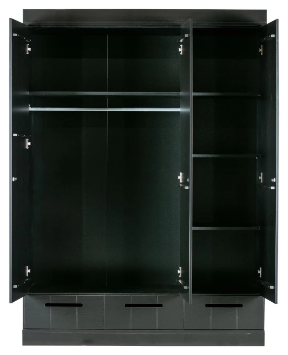 WOOOD Connect Garderobeskap 195x140x53 - Svart - Bilde 4