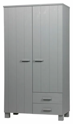 WOOOD Dennis Garderobeskap 202x111x55 - Concrete Grå -Oppbevaringsmøbler Salg 2024 woood dennis garderobeskab 202x111x55 concrete graa EE03646 4 dd05