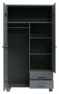WOOOD Dennis Garderobeskap 202x111x55 - Grå -Oppbevaringsmøbler Salg 2024 woood dennis garderobeskab 202x111x55 graa EE03643 4 7a39