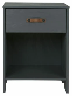 WOOOD Dennis Sengebord M. Skinn Grep - Grå