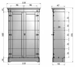 WOOOD Isabel Skap 191x118 - Hvit -Oppbevaringsmøbler Salg 2024 woood isabel skab 191x118 hvid EE00802 7 ff85
