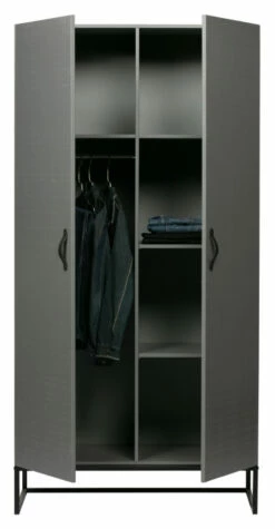 Woood Morris Klesskap - Furu Grå -Oppbevaringsmøbler Salg 2024 woood morris klaedeskab fyrretrae graa garderobeskabe EE01801 5 096d