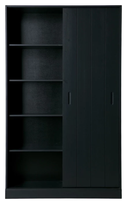 WOOOD Move Garderobeskap M. Skyvedørerr - Matt Svart - Bilde 2