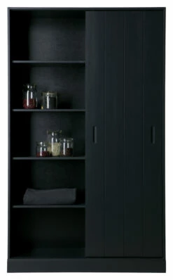 WOOOD Move Garderobeskap M. Skyvedørerr - Matt Svart -Oppbevaringsmøbler Salg 2024 woood move garderobeskab m skydelaage mat sort EE03073 3 cc8c