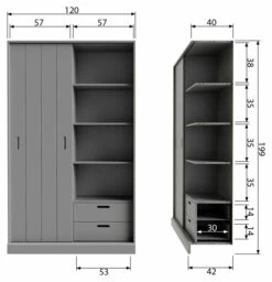 WOOOD Move Garderobeskap M. Skyvedørerr - Matt Svart -Oppbevaringsmøbler Salg 2024 woood move garderobeskab m skydelaage mat sort EE03073 8 d7e9