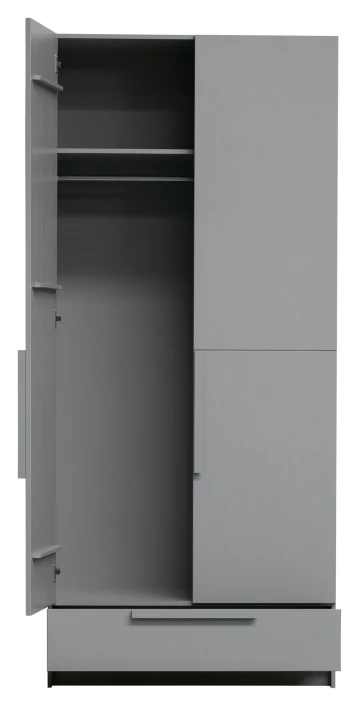 WOOOD Pure Garderobeskap 215x95x60 - Grå 7 WOOOD Pure Garderobeskap 215x95x60 - Grå - Bilde 5