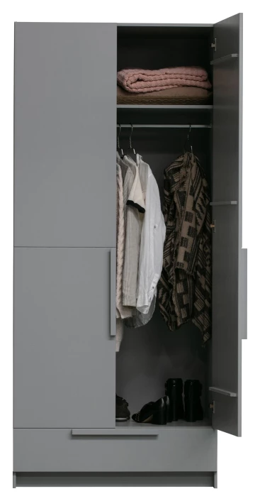 WOOOD Pure Garderobeskap 215x95x60 - Grå 8 WOOOD Pure Garderobeskap 215x95x60 - Grå - Bilde 6