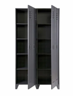 Woood - Stijn Garderobeskap - Stålgrå -Oppbevaringsmøbler Salg 2024 woood stijn garderobeskab staalgraa garderobeskabe EE00574 4 16ff