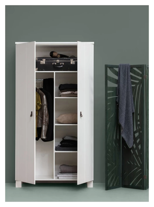 WOOOD Ties Garderobeskap 111x55 - Hvit 4 WOOOD Ties Garderobeskap 111x55 - Hvit - Bilde 2